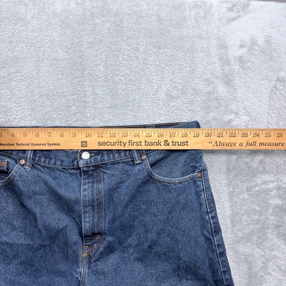 Levi's 517 Bootcut Jeans Mens 40x30 Blue Medium Wash Raw Hem Denim Fits 38x30 - Picture 9 of 11